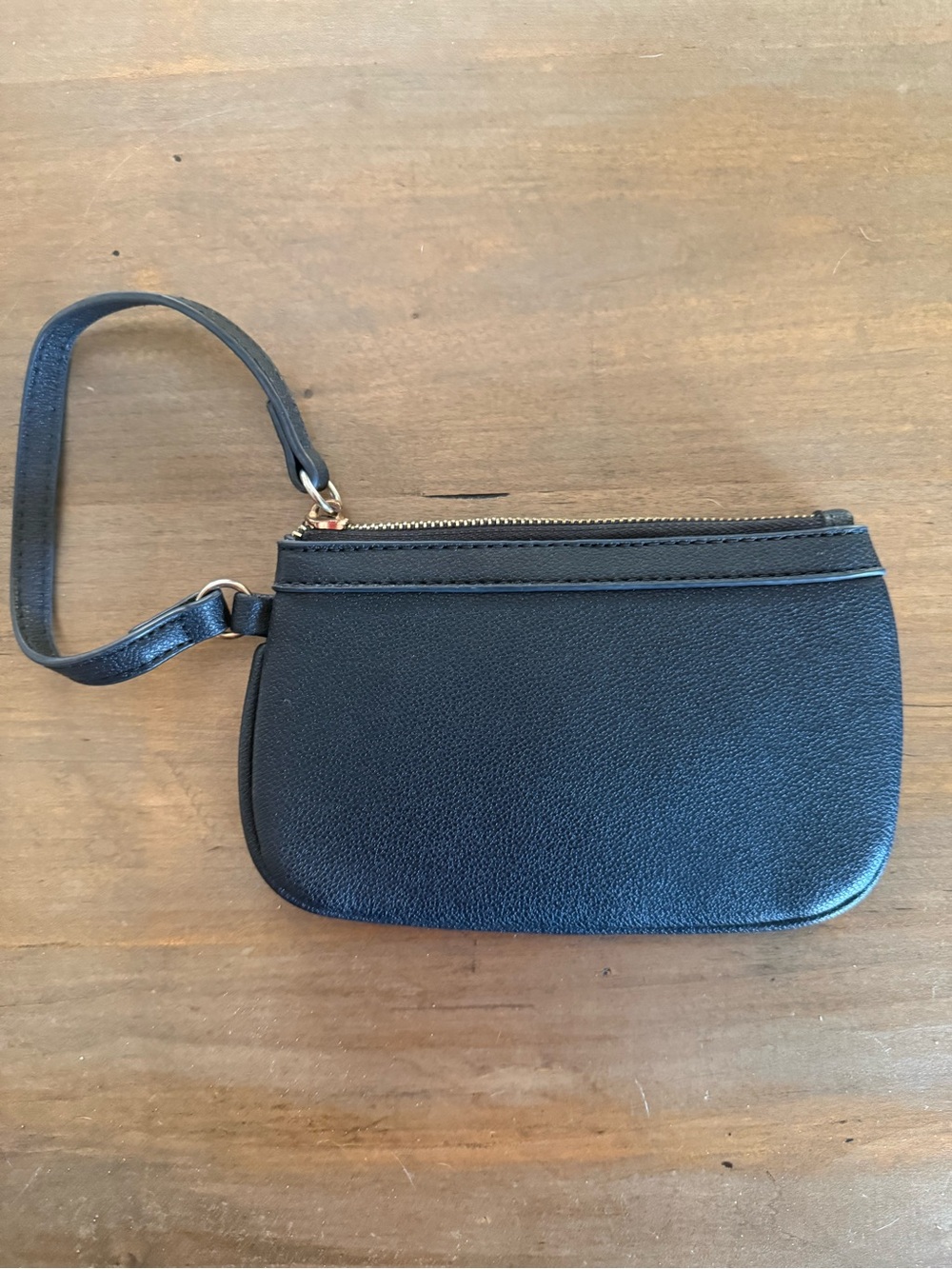 Classic Black Leather Wristlet - Women Bags